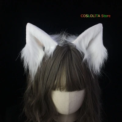 

Simulation White Animal Ear Plush Animal Ears Fox Hair hoop Ear Clip Hair Accessories Girls Student KC Hairband Handmade Cosplay