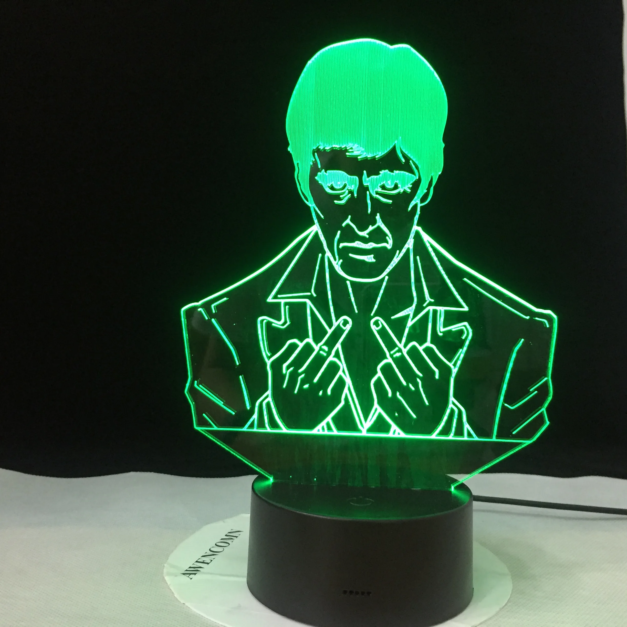Светодиодный Ночной светильник в форме сердца 3D USB разноцветная настольная лампа