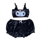 Sanrioed Kawaii Мультфильм осень и зима Mymelody Kuromi Cinnamoroll пижамы нижнее белье бюстгальтер маленький Дьявол Сексуальная Домашняя одежда