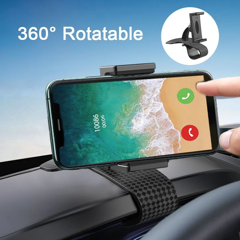

360 Rotating Adjustable HUD Car Dashboard Phone Holder GPS Mount For iPhone Xiaomi Universal Mobile Phone Accessory