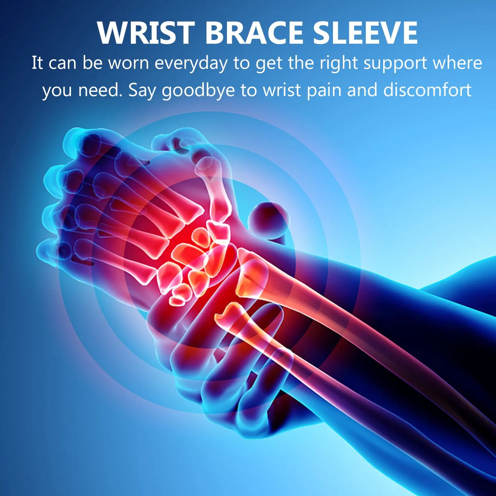 

Wrist Brace Wrist Wrap Strap Hand Compression Sleeve Support for Fitness Sports