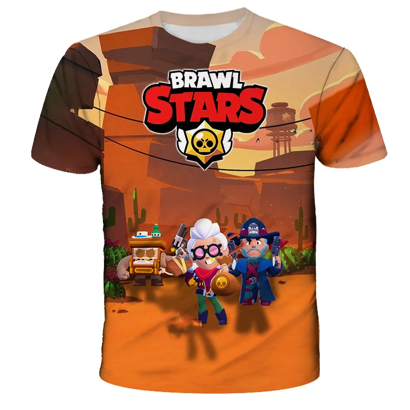 

Футболка для мальчиков и девочек, популярная детская одежда с мультяшными рисунками по мотивам игры стрельбы, уличная одежда