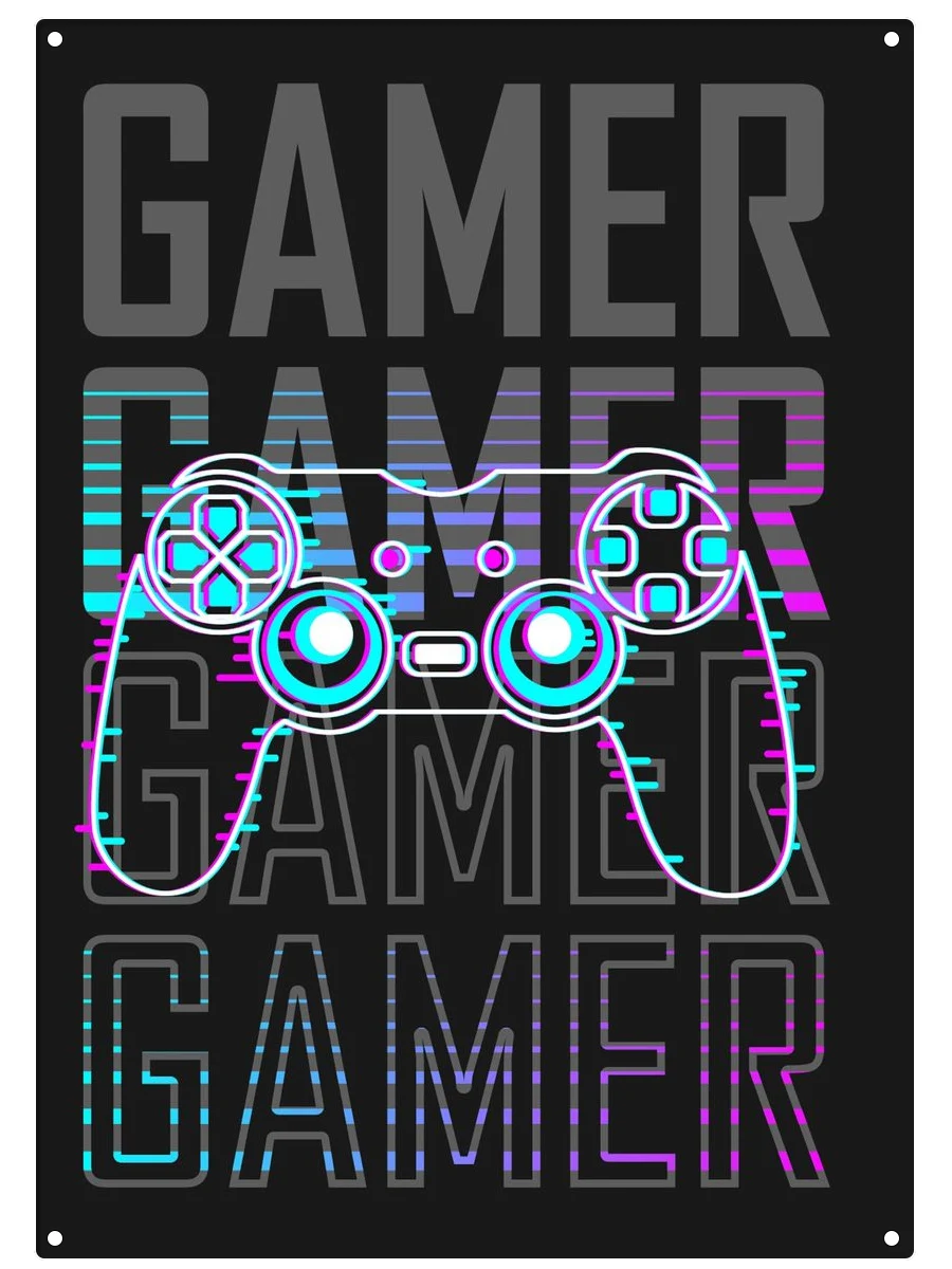 

Youwendy Gamer Playing at Work Funny Metal Sign Vintage Wall Posters Mural Painting Gift Art YW201230001 20*30 CM