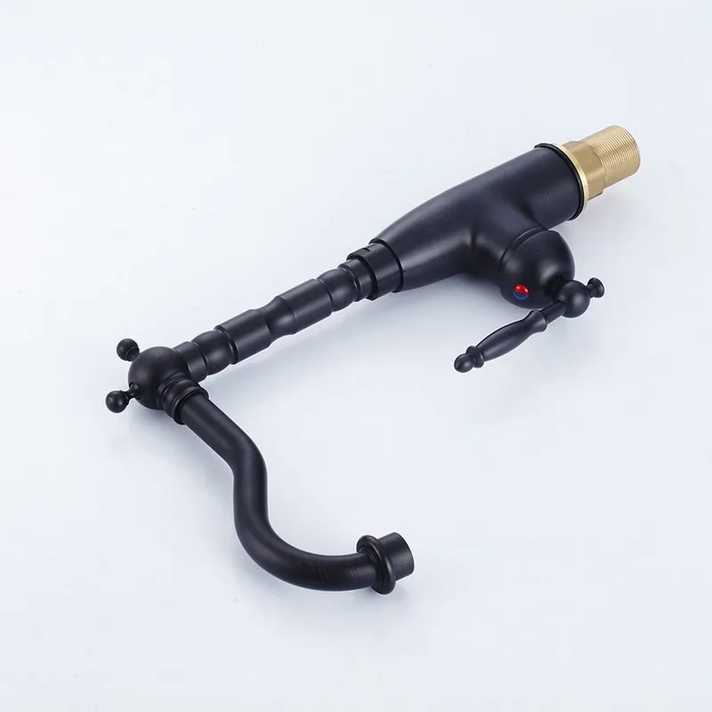 

Black Bronze Kitchen Faucets Cold Hot Kitchen Mixer Tap Single Handle Mixer Tap 360 Rotation Kitchen Water Crane Tap