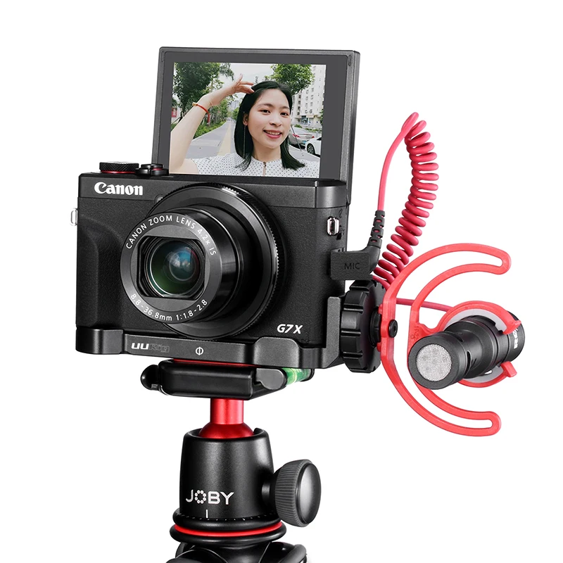UURig C G7X Vlog L Plate для Canon Mark III металлическая подставка с холодным башмаком микрофона