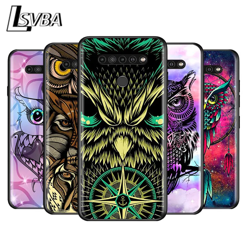

Fashion Starry Cute Owl for LG G8 G8S G8X V30 V35 V40 V50 V60 ThinQ Q60 K40 K50 K30 K41 K51 K61 K71 K22 Black Phone Case