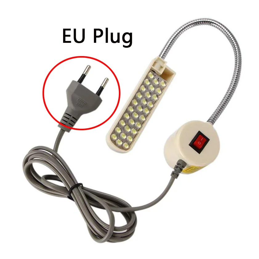 AC220V EU Plug Супер яркая светодиодная подсветка для швейной машины 10/20 Вт, 30 Вт, светодиодный Многофункциональный «гусиная шея» Рабочая лампа для токарных станков, сверлильных станков, верстаки - Цвет: AC220V EU Plug