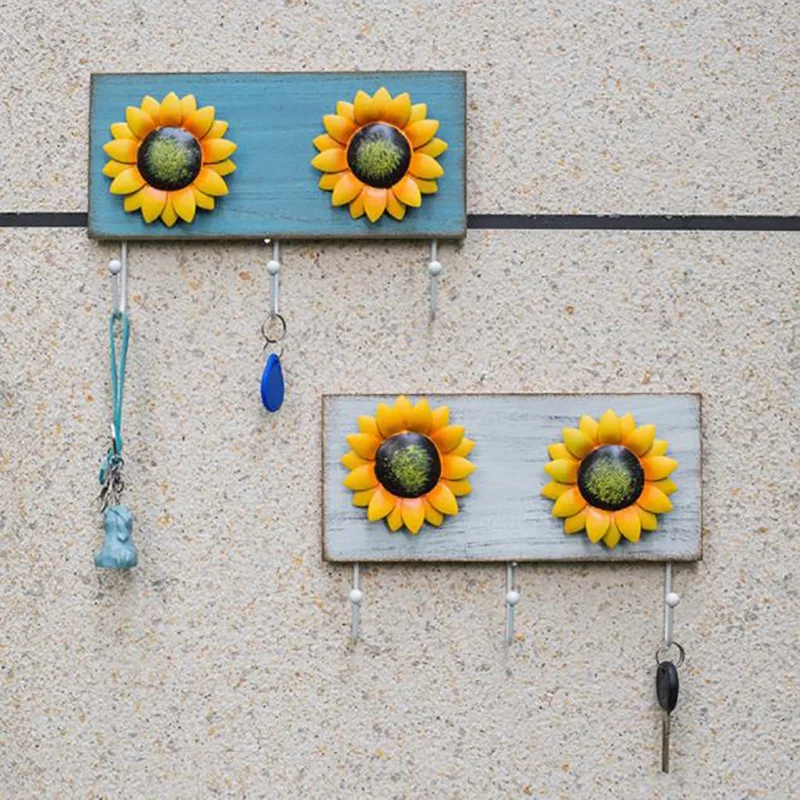 

Garden Wind Iron Art Sunflower Decoration For Hook Vintage Made Old 2021 New New product hot sale good quality and convenient