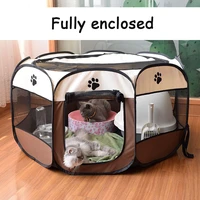 portable folding pet tent cat house tent octagonal cage breathable fence puppy kennel easy to operate fence outdoor dog house