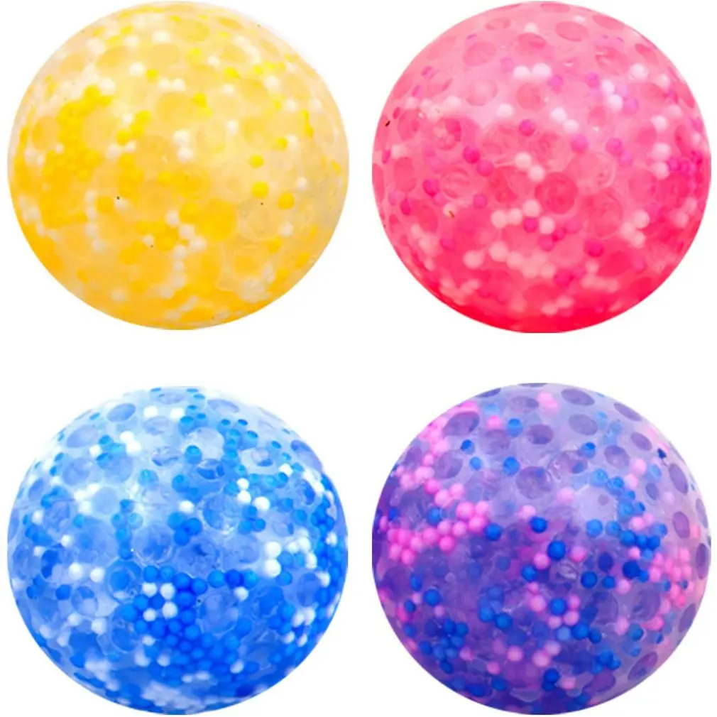 

Hot Sale Spongy Bead Stress Ball Toy Squeezable Stress Squishy Toy Stress Relief Ball Anti-stress Toys Spongy Rainbow Ball Toy