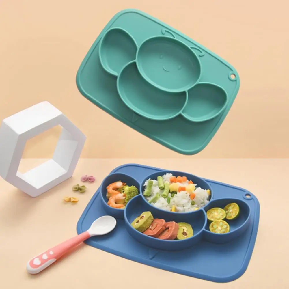 

Тарелка для малыша с нескользящей прокладкой и защитой от перелива