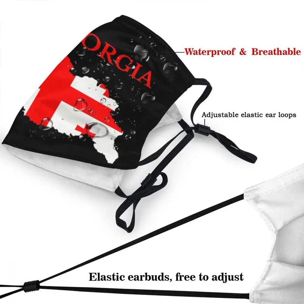 Моющаяся маска для лица взрослых с изображением карты Джорджии и флага