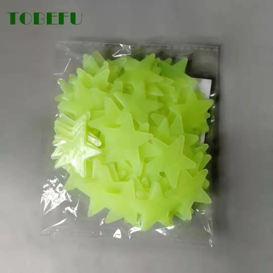 TOBEFU 3D Звезда и снег энергии хранения флуоресцентный светится в темноте