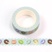 1pc 15mm10m happy easters day colorful donuts decorative washi tape scrapbooking masking tape stationery office supplies