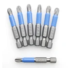 Электрические противоскользящие электроинструменты, аксессуары для ремонта, дрель, отвертка 50 мм, 10 шт., набор магнитных отверток с шестигранной головкой 14 дюйма