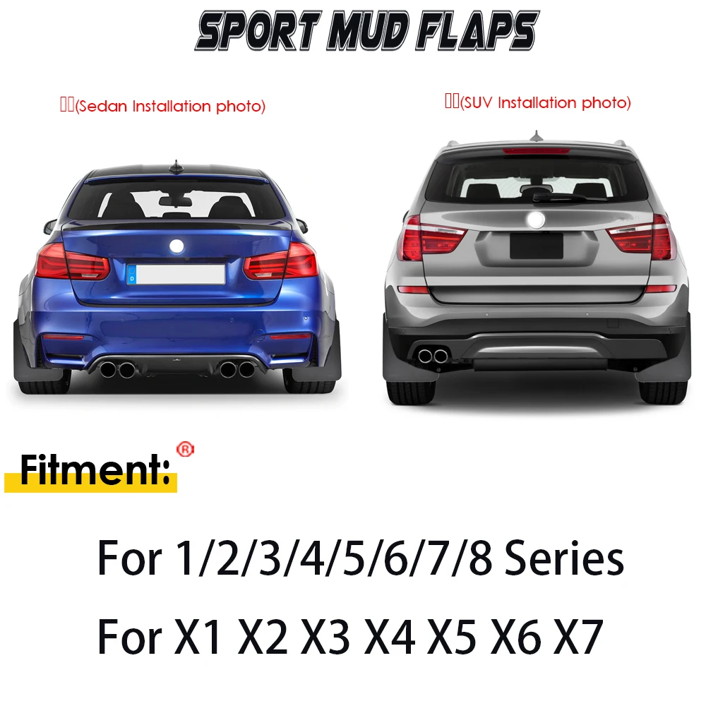 Брызговики для BMW брызговики F36 M4 G22 E39 E60 E61 F10 F11 F07 F18 G30 G31 G38 M5 E31 G14 G15 G16 M8 G12 |
