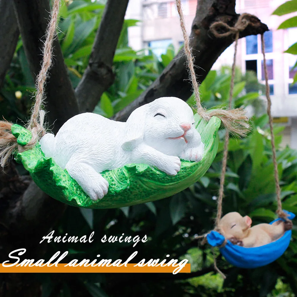

Animal Swing Sculpture Outdoor Yard Resin Simulation Figurine Landscaping Statue Art Sculpture Decoration Accessories