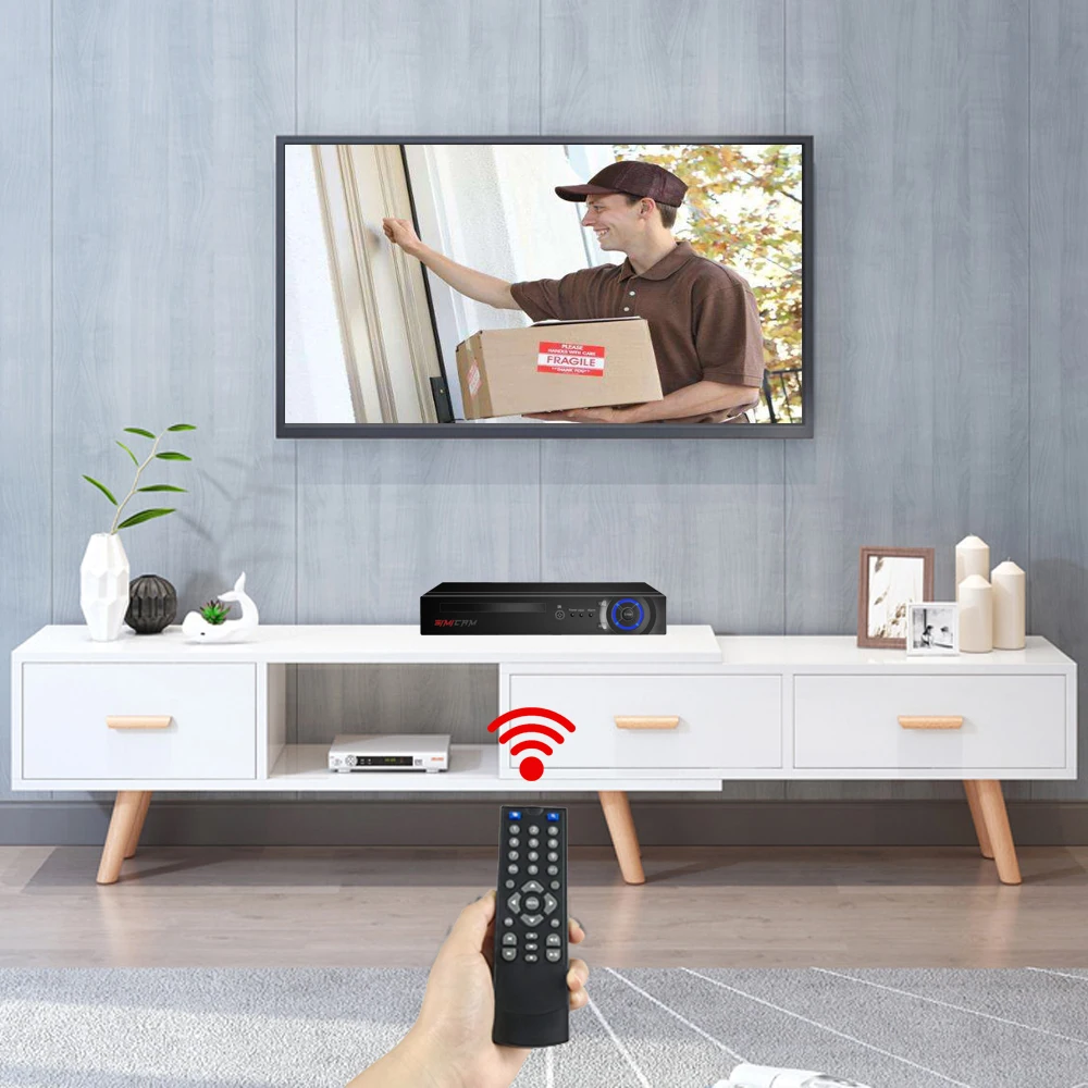 Сетевой видеорегистратор 4K H.265 8 каналов 4 канала POE NVR для 1080P МП 5 Мп аудиовыход IP