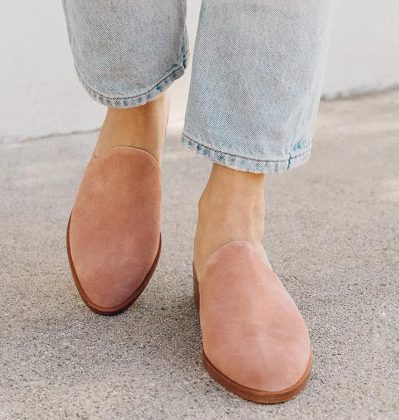 

Women Faux Suede Leather Slip-on Dress Office Shoes Female Fashion Casual Retro Comfortable Loafers Zapatos De Mujer KP021