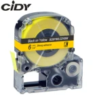 CIDY 6 мм, черный на желтом, SC6YW LC-2YBW9 LC 2YBW LC2YBW, совместимые этикетки для принтеров kingjim для LW300, LW400