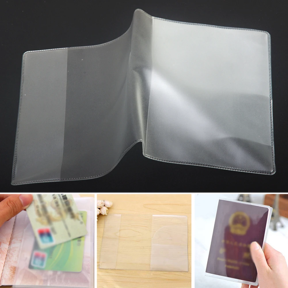 

Anti Scratch Travel ID Card Dustproof Practical Thickened Transparent Frosted Protection Waterproof PVC Passport Cover