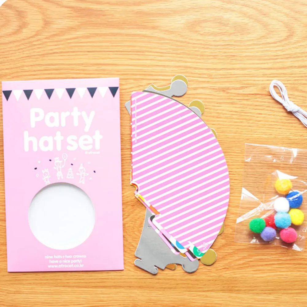 11 шт. шапки с помпонами для торта дня рождения|Шляпы вечеринок| |