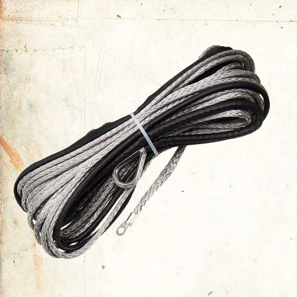 

Synthetic Winch Rope Blue Fastness Winch Cable for Winches ATV UTV SUV Vehicle Truck (15M 6mm)