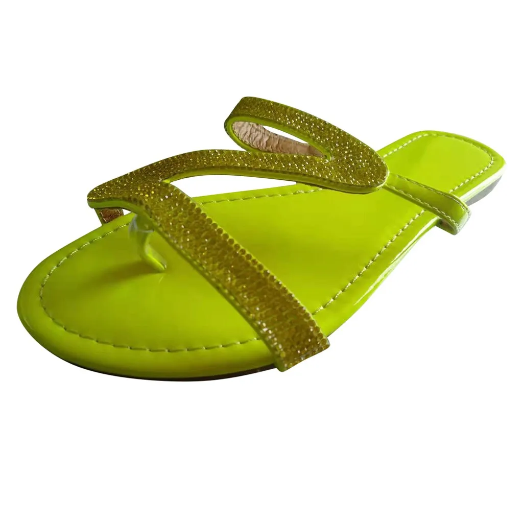 Женские Светоотражающие сандалии Тапочки на плоской подошве Повседневные