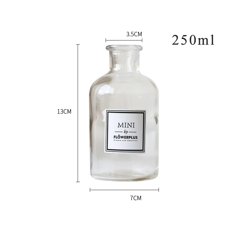 mini 250ml Настольная Ваза для украшения дома северно-Европейский Дизайнерская ваза для цветочного стекла искусство Гостиная декоративная ваза для цветов - Цвет: mini 250ml