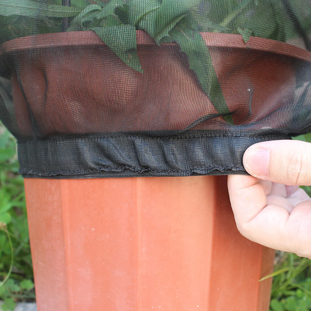 

Plant Net Cover Flowerpot Shade Net Cage Gardening Protection Black Bag For Vegetables Fruits Flower Garden Accessories