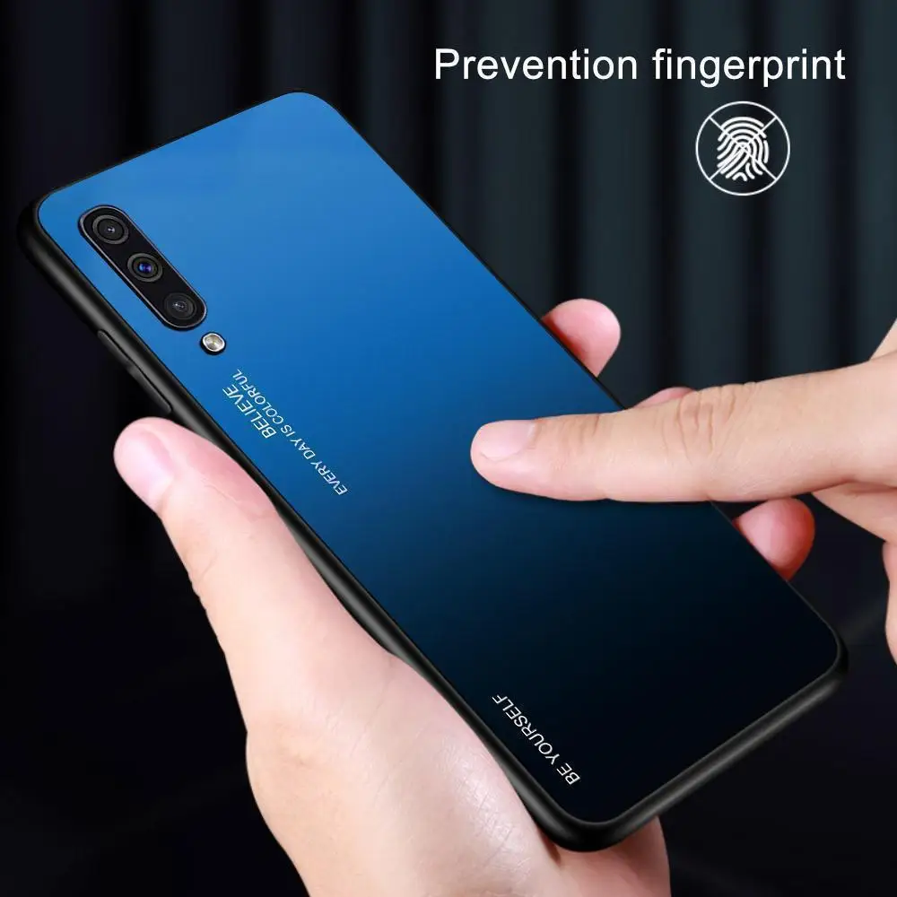 Для samsung A50S A505F A505 A 50 A50 A30S чехол из закаленного стекла градиентный стеклянный для