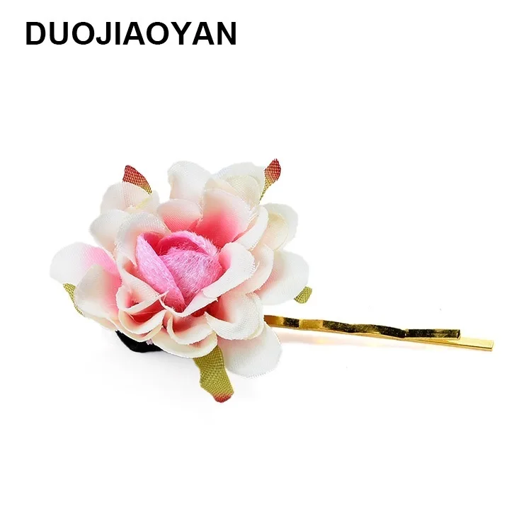 И очаровательная новая имитация ткани искусство маленький цветок заколка для
