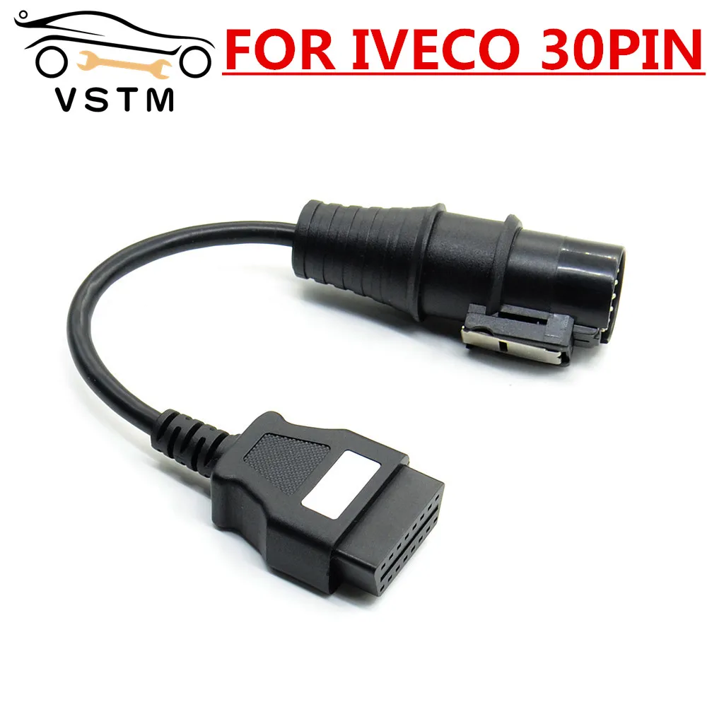 

2021 A++Quality OBD Adapter For IVECO 30Pin to 16Pin Female Truck OBD2 Cable OBDii Connector For IVECO 30 pin to OBD2 16 pin