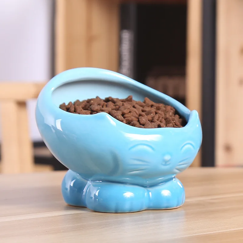 Pets Feeding Bowl Porcelain Easy Cleaning Pet Cat Dishes Water Food Storage Feeder For Basin 120x100mm | Дом и сад