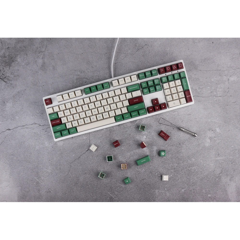 MP Green camp KEYCAPS OSA PBT DOUBLE SHOT Keycap FOR Cherry MX switch keycaps for Wired USB Mechanical Gaming keyboard