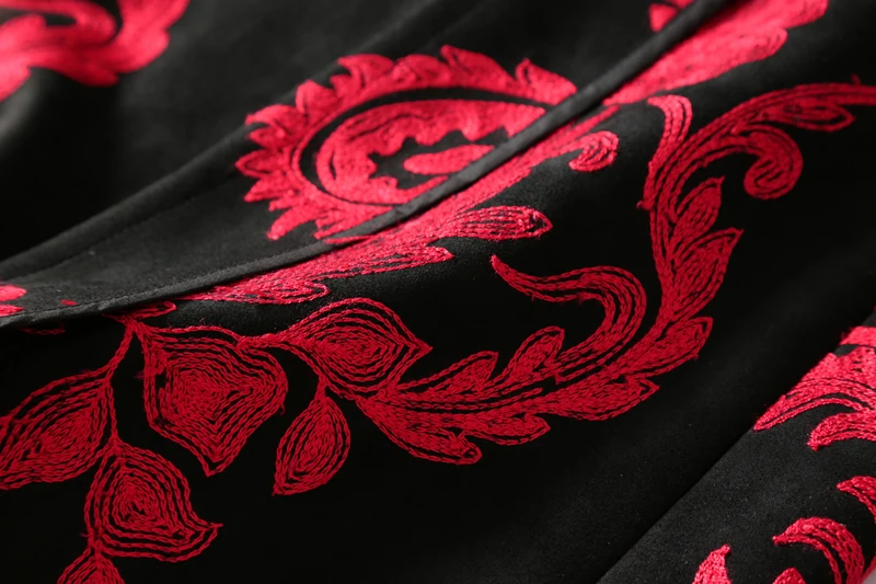 Новое поступление 2019 осенне-зимнее приталенное женское платье с вышивкой в