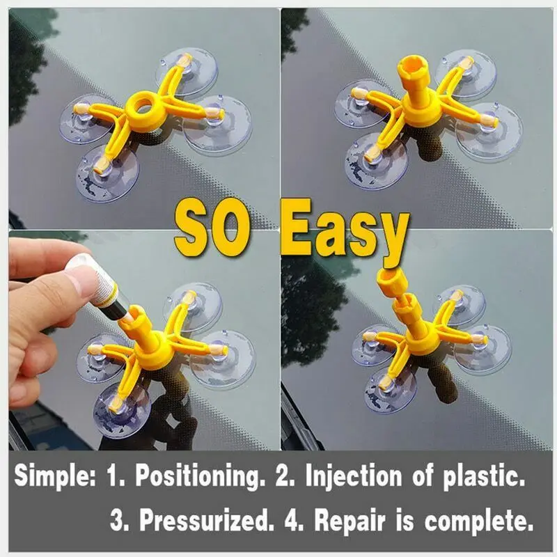 

Glass Corrector Set Windscreen Windshield Repair Kit Tool Crack Repairing for Car Vehicle ALS88