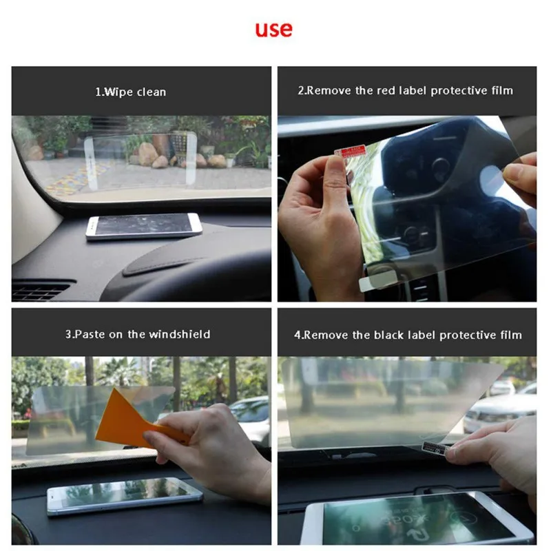 new car head up display reflective film projection universal mobile phone navigation projection film reflective film free global shipping