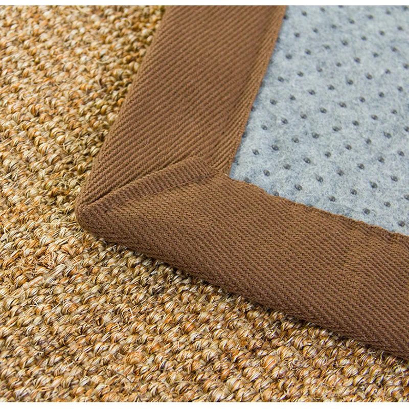 Простой скандинавский сизальный дверной коврик 50x80 см Настенный Коврик