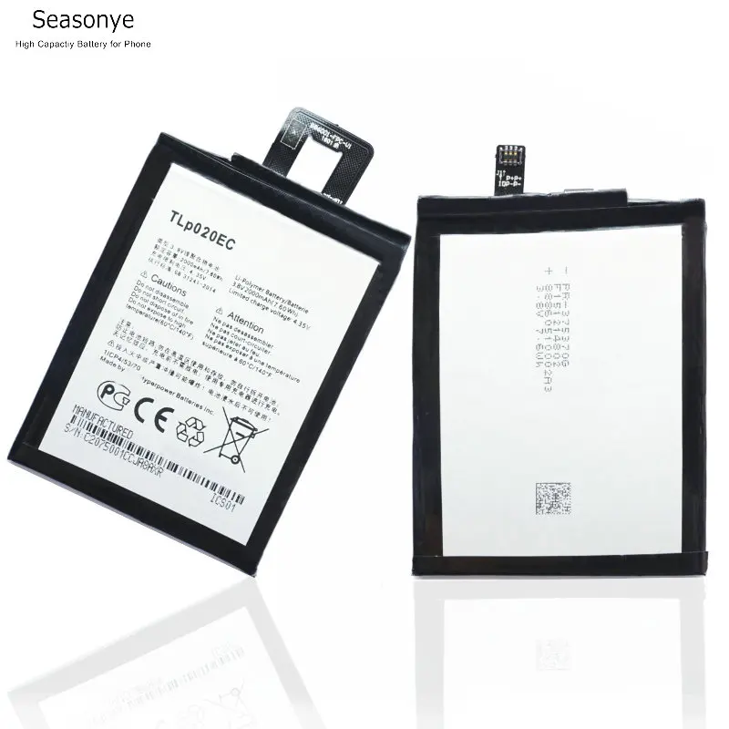 Seasonye Розничная/оптовая продажа 2000mAh / 7.60Wh TLp020EC телефонная сменная батарея для Alcatel