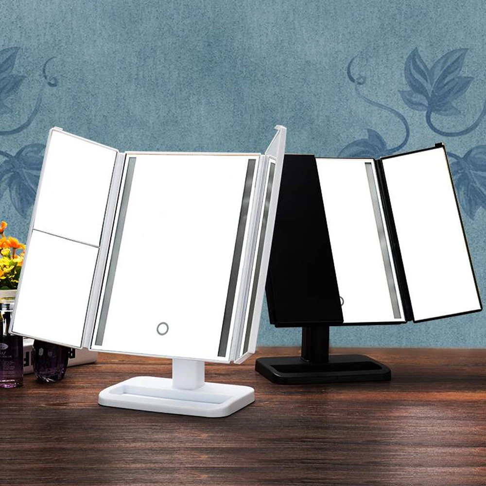 Светильник макияжа с 24 светодиодный и сенсорным экраном увеличение