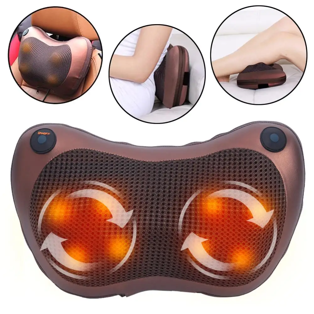 Массажер для шеи плеч спины и тела электрическая массажная подушка шиацу спа