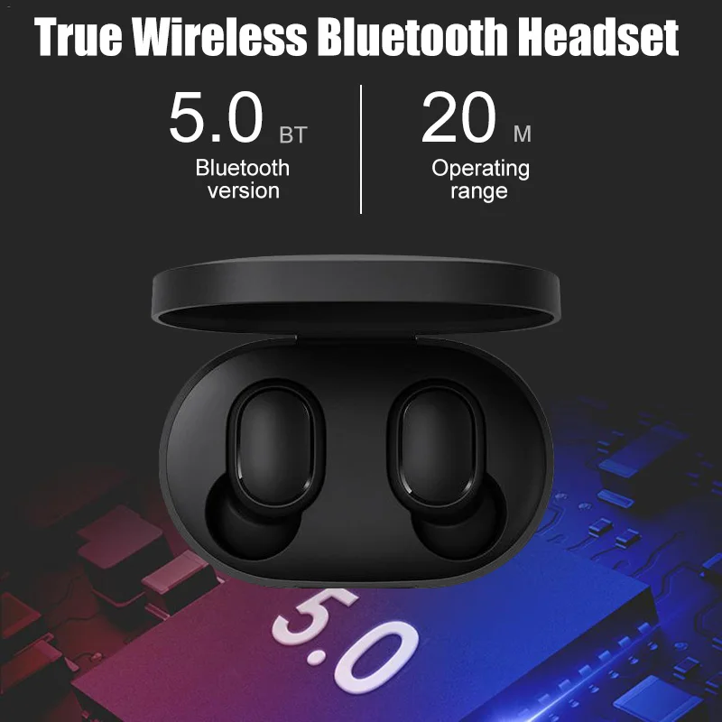Xiaomi Redmi AirDots TWS Bluetooth 5 0 беспроводные наушники для зарядки 8D Bass стерео с микрофоном