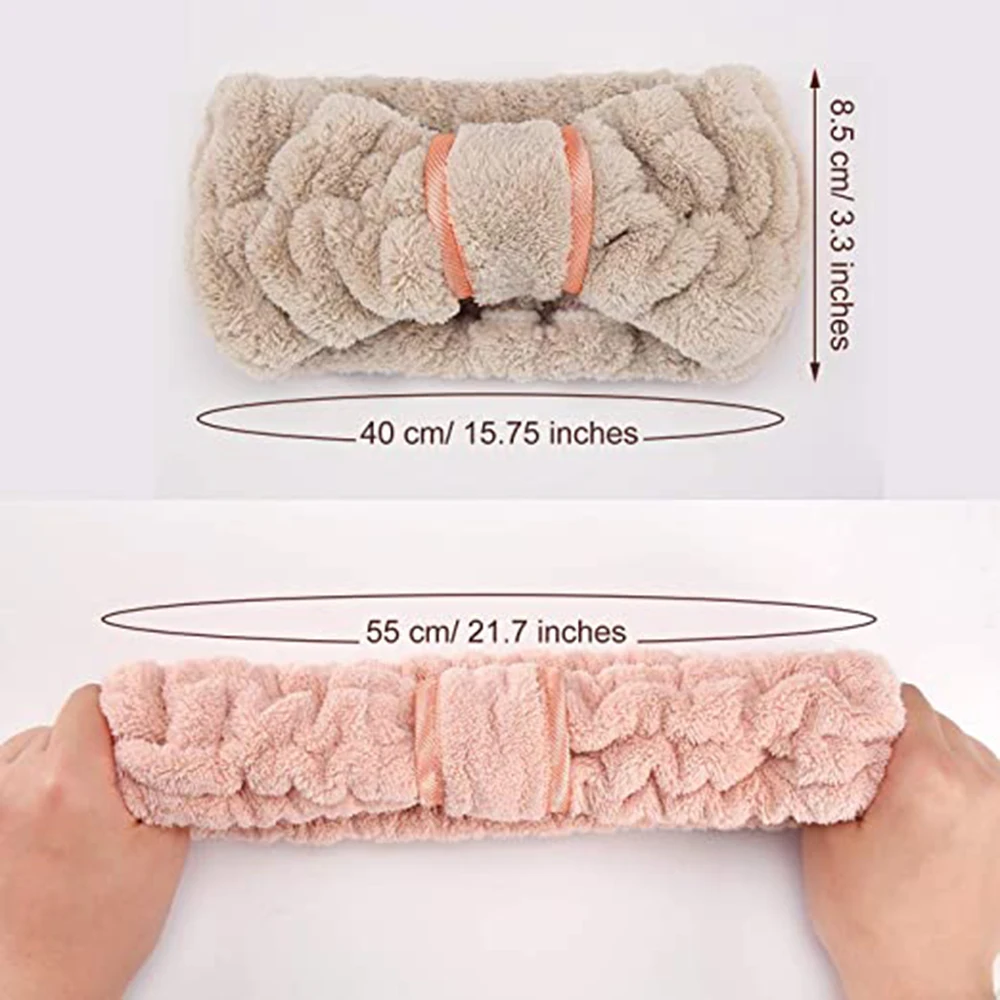 

Women Coral Fleece Soft Headband Facial Elastic Hair Band Wash Face Turban Headwear Fashion Hair Accessories