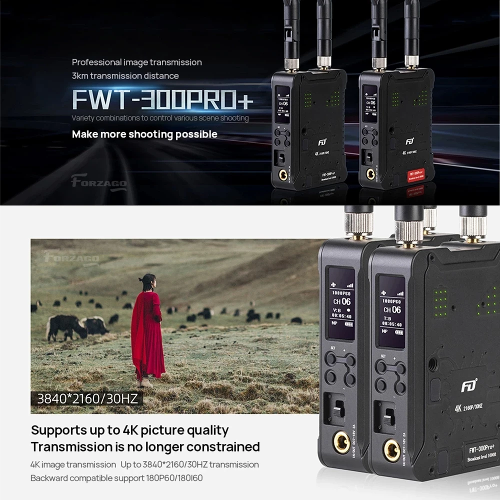 Беспроводной видеопередатчик Feidu FWT 300Pro 1000ft приемник UHD HDMI кабель совместим с