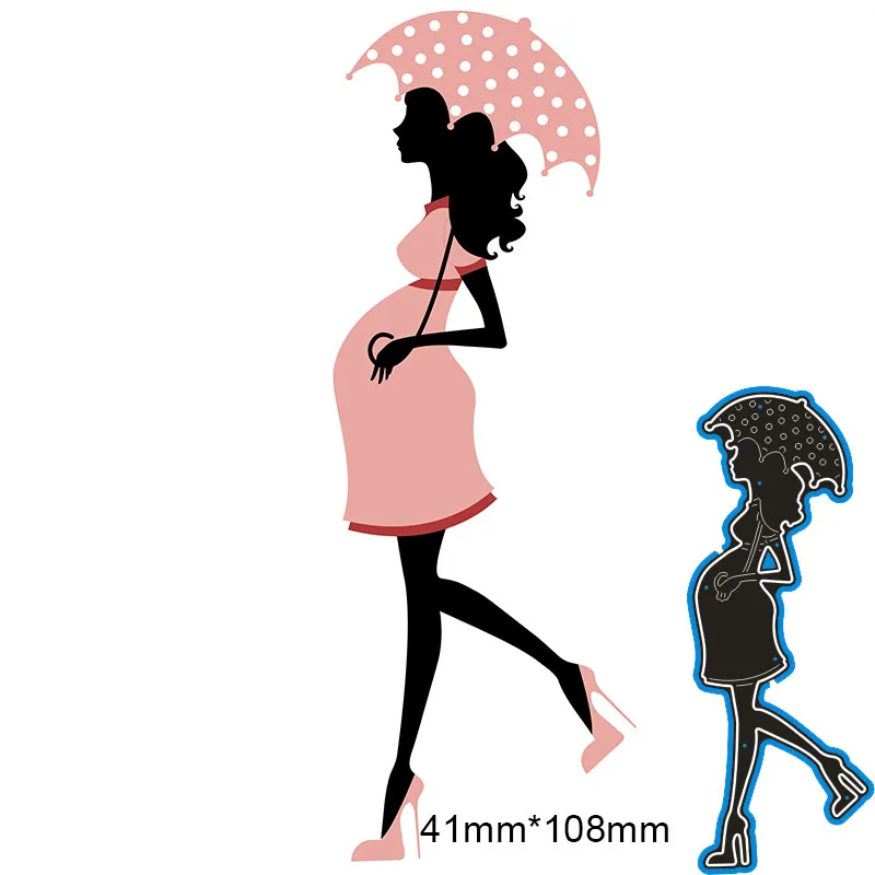 Металлический Трафаретный вырубной штамп pregnent Новинка для женщин декора стен