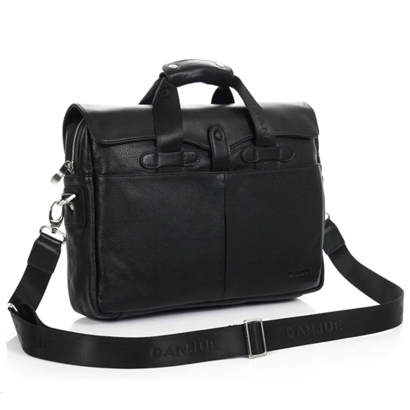 Vintage Genuine Leather Bag Men Briefcase Laptop Bolsas Brand Handbags Shoulder Bags Business Leather Sac Men Travel Bags