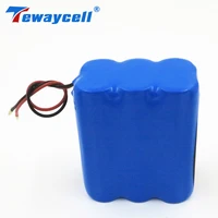 tewaycell high quality rechargeable 12v 4400mah 18650 lithium ion battery pack with 12v 2a charger