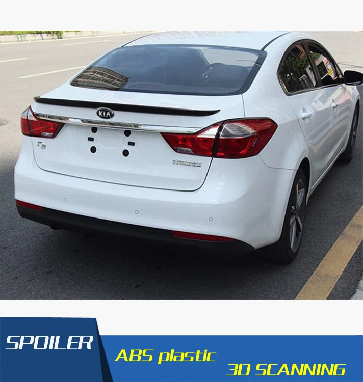 Для Kia Forte K3 спойлер высокого качества ABS Материал заднее крыло автомобиля праймер