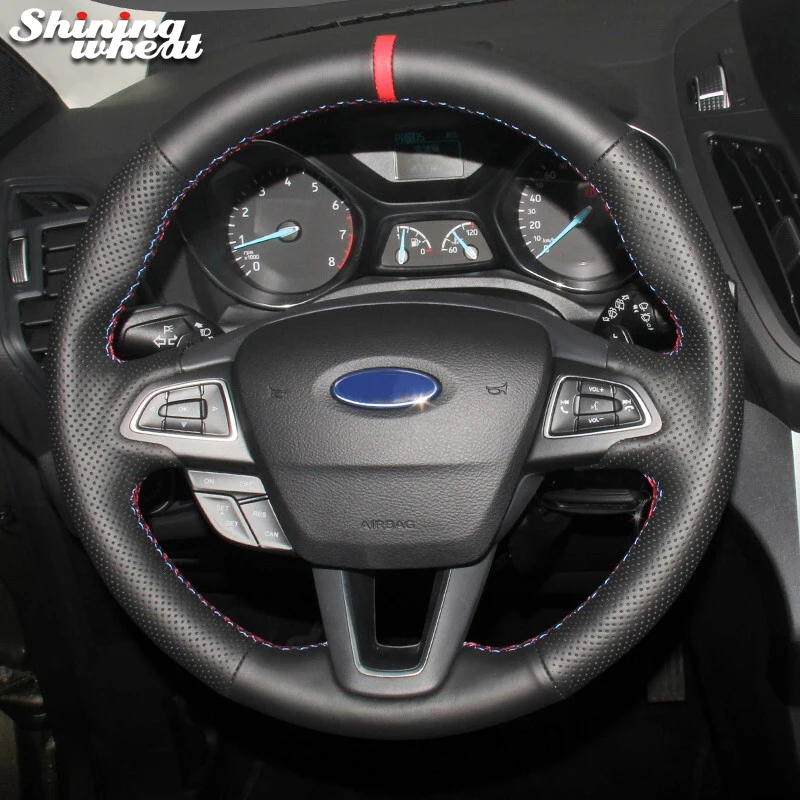 Чехол для руля из натуральной кожи Ford Focus 3 2015-2018 Kuga 2016-2019 Escape C-MAX Ecosport 2018-2019 |